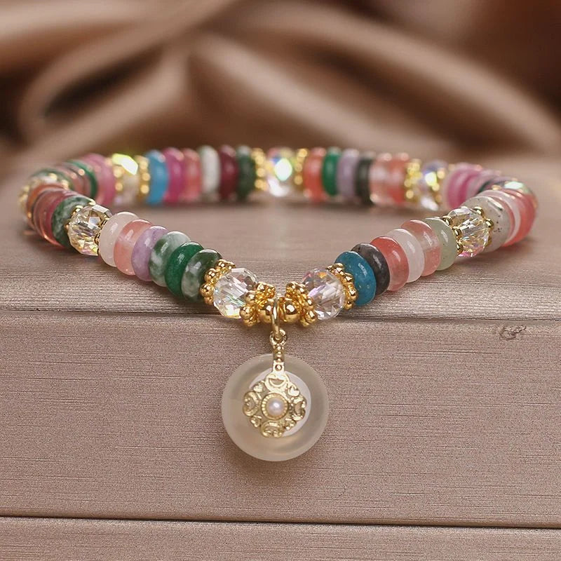 Crystalvana handcrafted crystal jewelry - Natural Stone Crystal Bracelet | Peace B