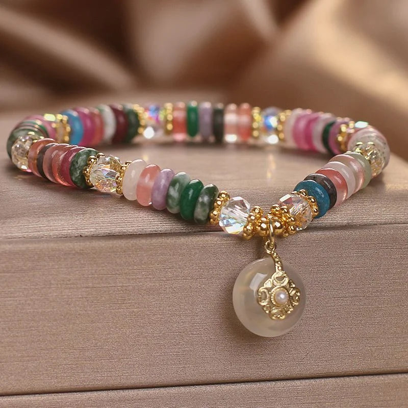 Crystalvana handcrafted crystal jewelry - Natural Stone Crystal Bracelet | Peace B