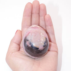 Close-up of Strawberry Opal egg showing intricate color patterns