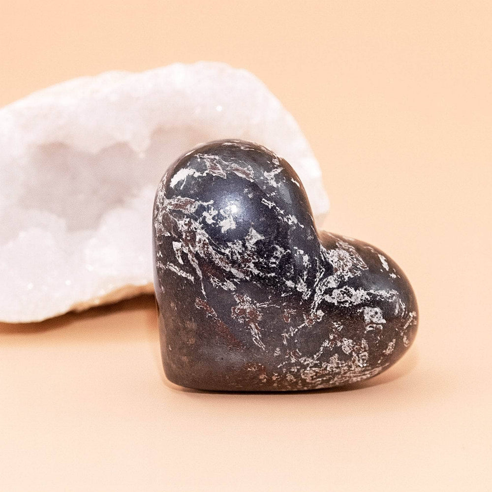 Covellite heart crystal for spiritual transformation and healing