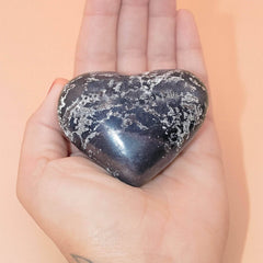 Rare Covellite heart crystal with iridescent blue-violet flash - AAA quality by Crystalvana