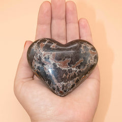 Rare Covellite crystal heart with stunning natural iridescence