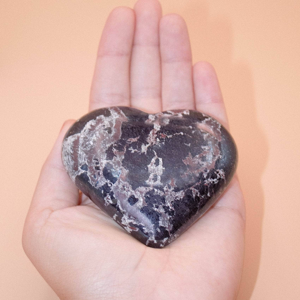 AAA Covellite heart on display with deep wisdom energy