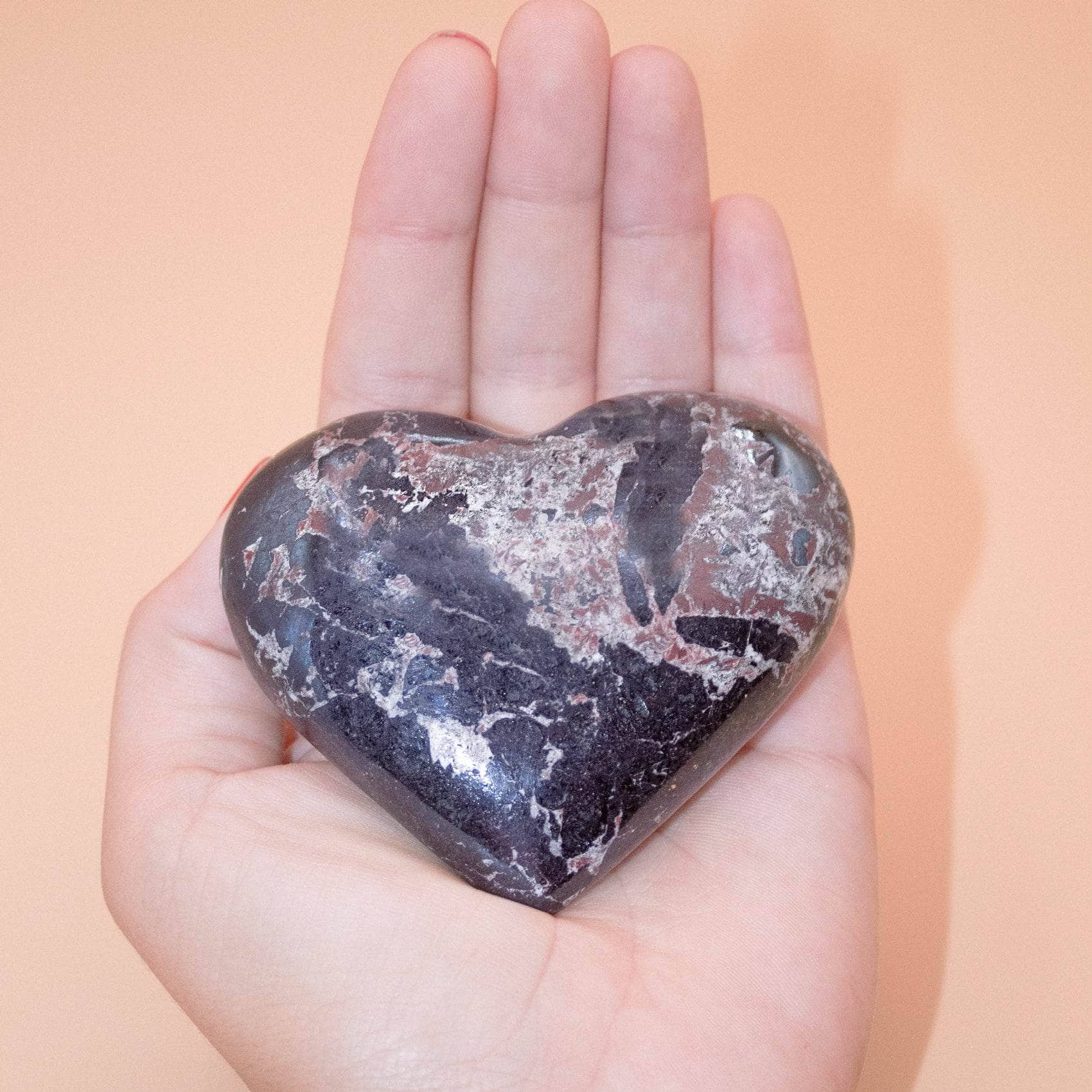 AAA Covellite heart on display with deep wisdom energy
