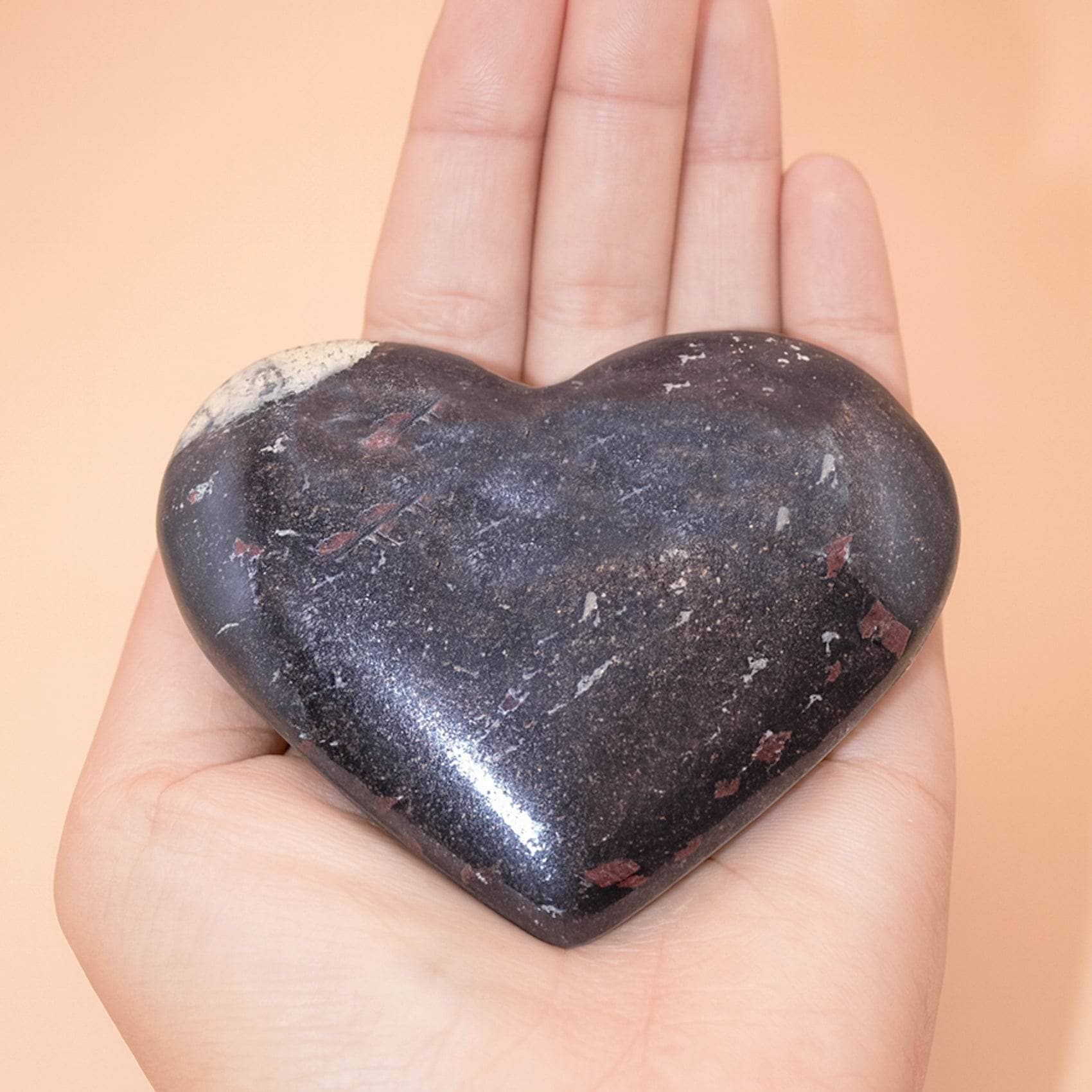 AAA Covellite heart on display with deep wisdom energy
