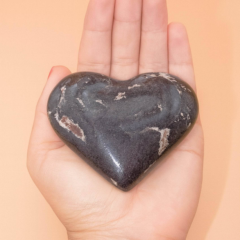 AAA Covellite heart on display with deep wisdom energy