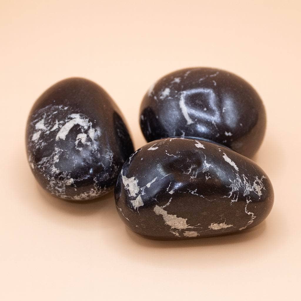 AAA Covellite palm stone with stunning metallic color play