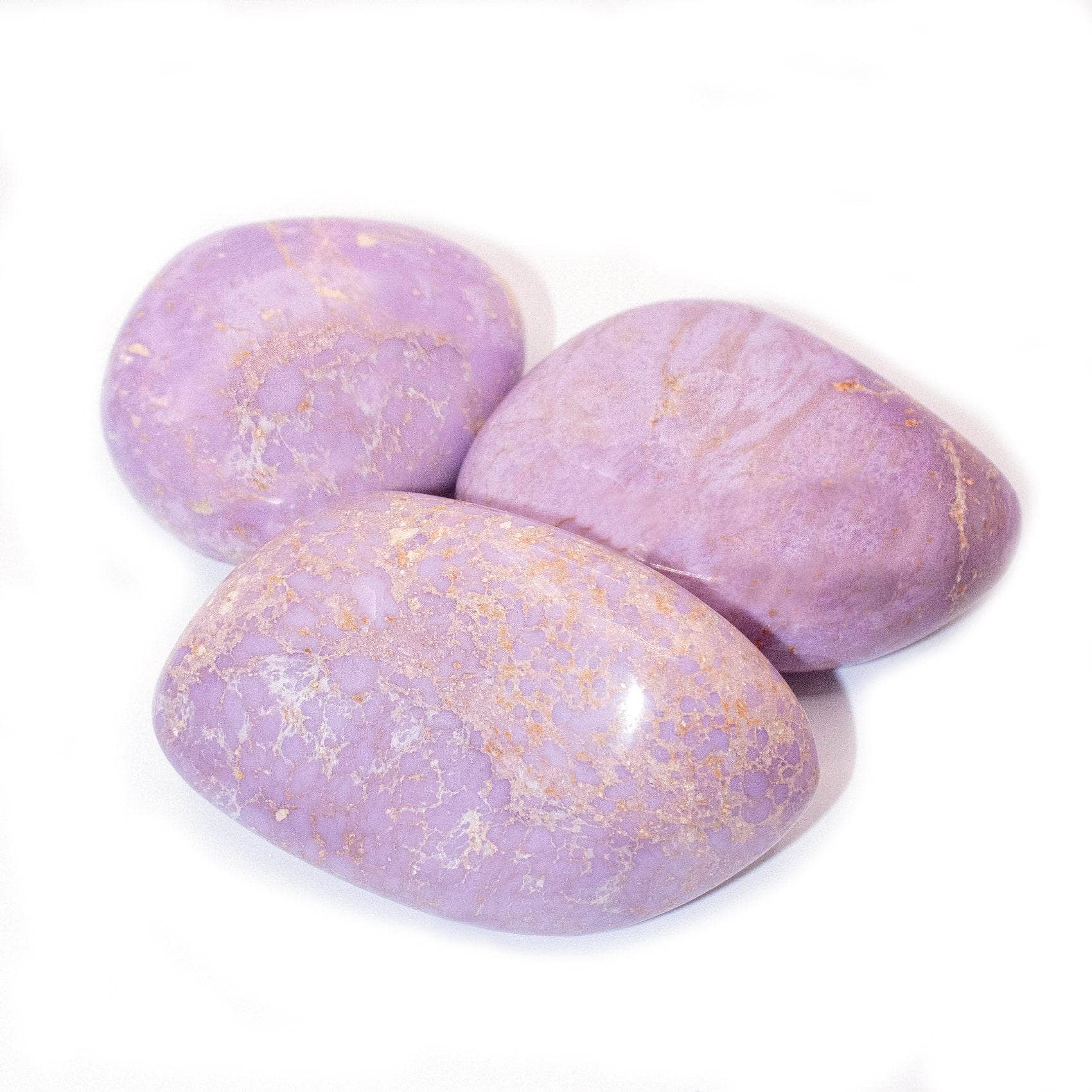 AAA Phosphosiderite palm stone with beautiful lavender coloring