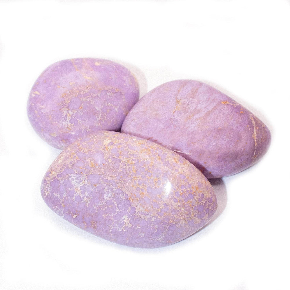 AAA Phosphosiderite palm stone with beautiful lavender coloring