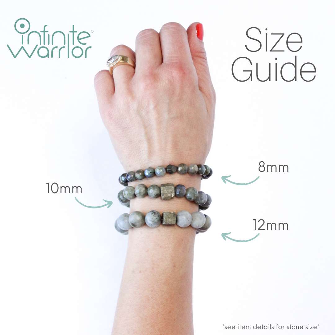 African Turquoise healing bracelet on display - protection crystal jewelry