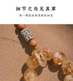 Citrine crystal phone charm for abundance and success, Crystalvana