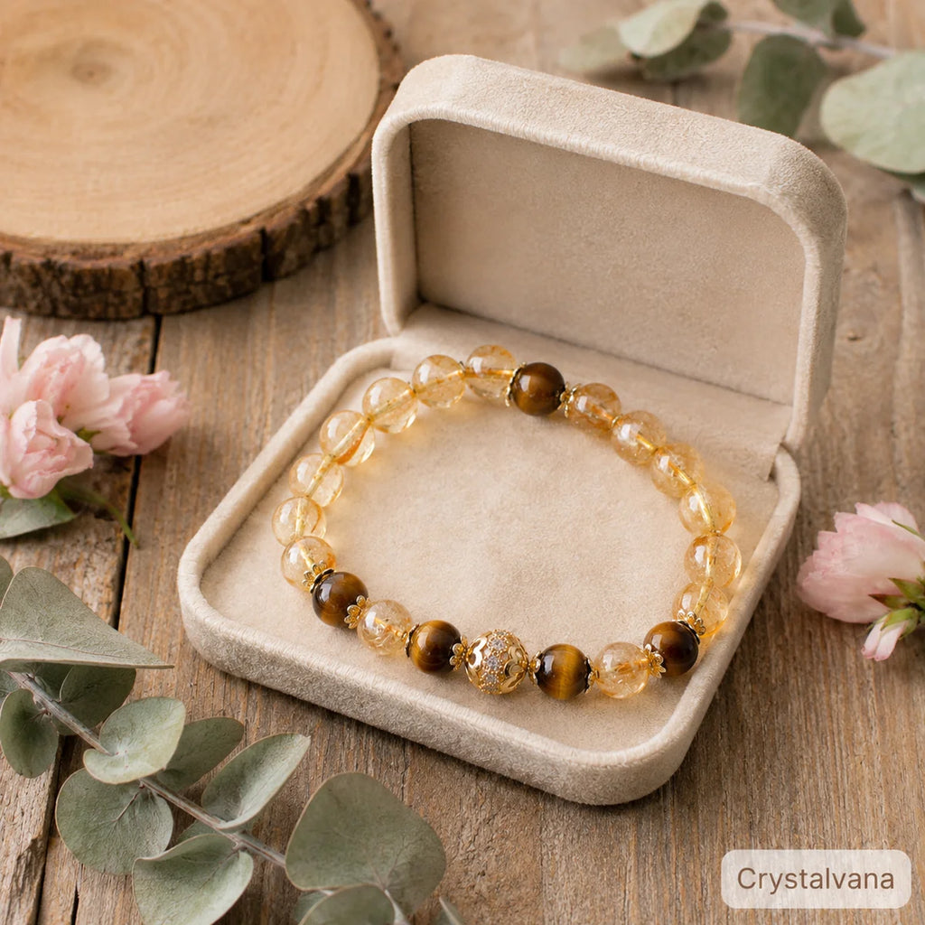 Citrine Tiger Eye Bracelet 8