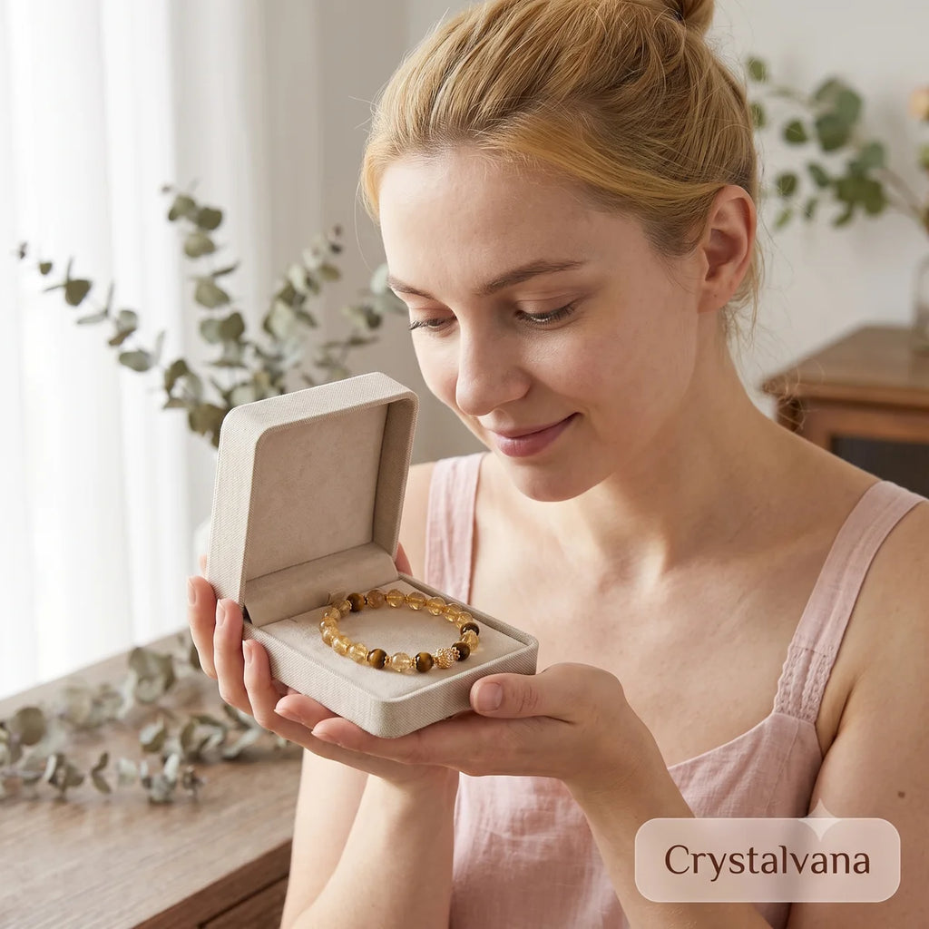 Citrine Tiger Eye Bracelet Crystalvana 2