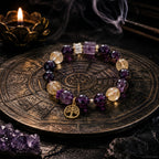 Amethyst Crystal Bracelet for Wealth & Calm - Crystalvana