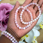 Flower Agate beaded bracelet in Crystalvana gift packaging