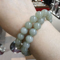 Natural Hetian Jade Qiemo Blue Necklace 10mm - Crystalvana