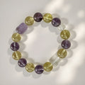 Natural Amethyst Citrine 12mm Bracelet - Crystalvana