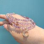 Natural Amethyst Phantom Multi-Wrap Bracelet - Crystalvana