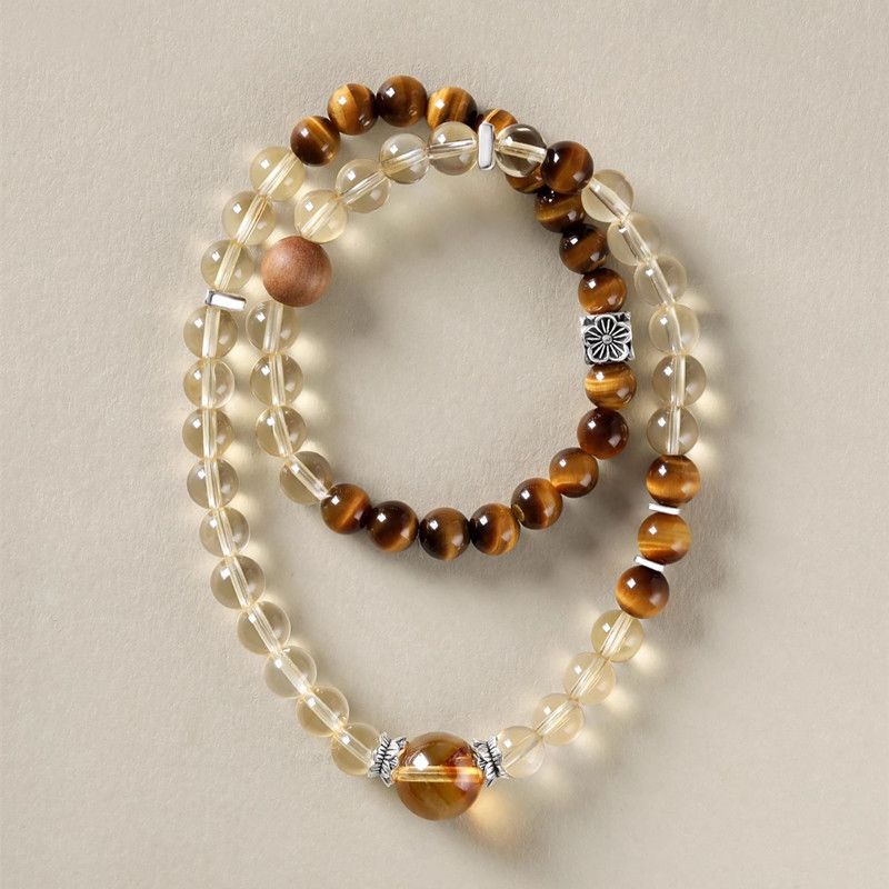 Natural Brazilian Citrine 6mm Double Bracelet - Crystalvana