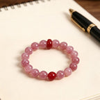 Natural Rose Quartz & Red Agate Crystal Jewelry | Bracelet & Necklace | Crystalvana
