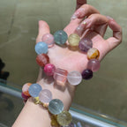 Natural Amethyst Aquamarine Multi Bracelet - Crystalvana