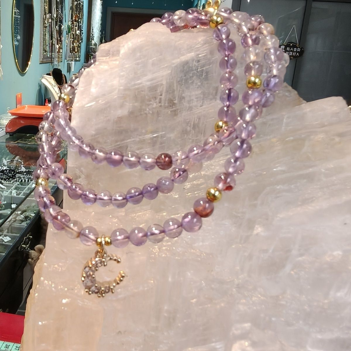 Natural Amethyst Phantom Multi-Wrap Bracelet - Crystalvana