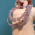 Natural Amethyst Phantom Multi-Wrap Bracelet - Crystalvana