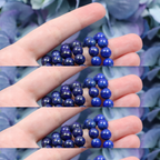 Lapis Lazuli bracelet worn on the wrist