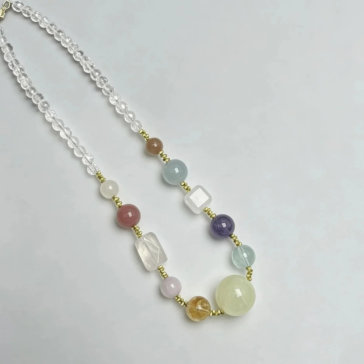 Natural Multi Gemstone Crystal Necklace Citrine Mixed Stone 5