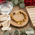 Natural Tiger Eye Bracelet Wealth Beast Charm Crystalvana 7