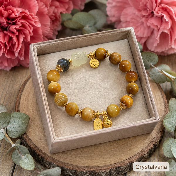 Natural crystal bracelet Natural Tiger Eye Bracelet