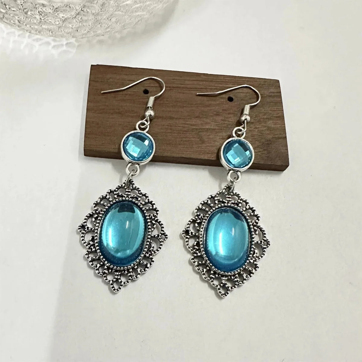 New Chinese Style Blue Tassel Earrings No Piercing Needed Cl 2