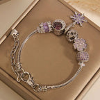 Handcrafted Purple Crystal Bracelet with Snowflake Star Pendant | Crystal Jewelry - Image 38
