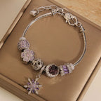 Handcrafted Purple Crystal Bracelet with Snowflake Star Pendant | Crystal Jewelry - Image 26