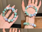 Ban Shan Qing | Amazonite White Phantom Amethyst Verdite Fluorite 13mm Bracelet | Crystalvana
