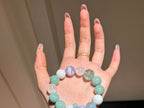 Ban Shan Qing | Amazonite White Phantom Amethyst Verdite Fluorite 13mm Bracelet | Crystalvana