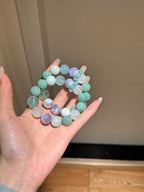 Ban Shan Qing | Amazonite White Phantom Amethyst Verdite Fluorite 13mm Bracelet | Crystalvana