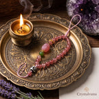 Strawberry Quartz Crystal Phone Charm | Joy & Creativity | Crystalvana