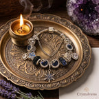 Handcrafted blue starry sky bracelet with snowflake charm - natural crystal jewelry by Crystalvana