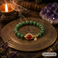 Natural Hetian Jade Green Silver Bracelet | Harmony & Protection | Crystalvana