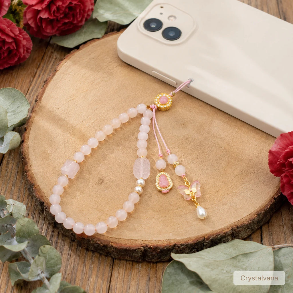 Rose Quartz Phone Charm Crystalvana 6