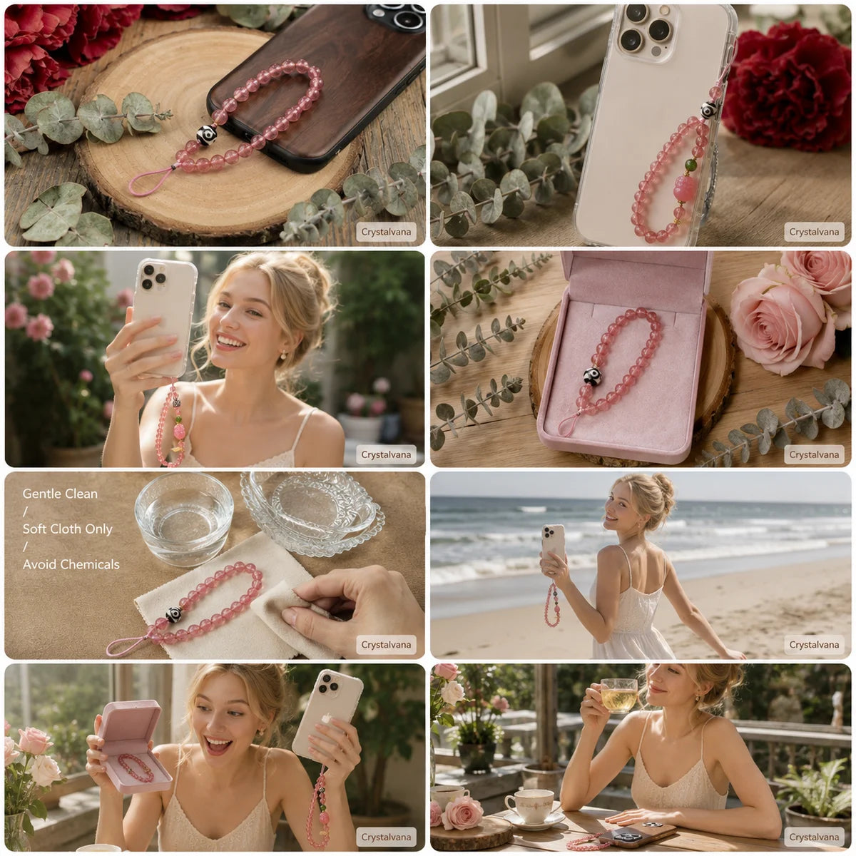Strawberry Quartz Love Phone Charm 2