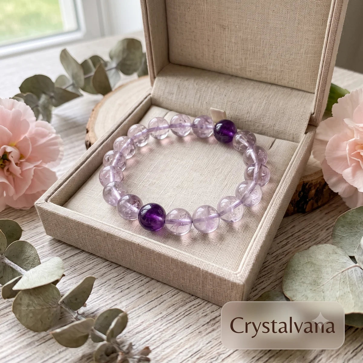 Sweet Amethyst White Bracelet Crystalvana 6
