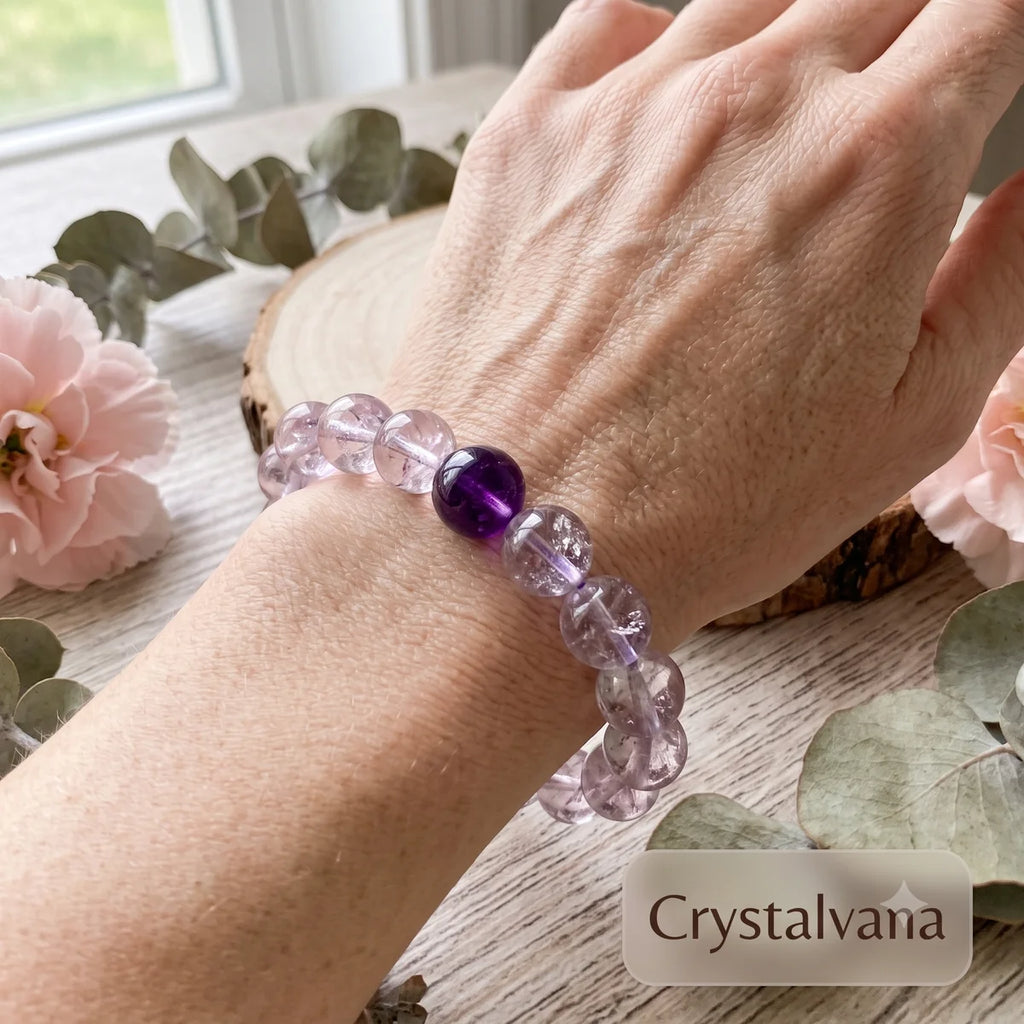 Sweet Amethyst White Bracelet Crystalvana 7
