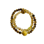 Tiger's Eye and Citrine crystal bracelet for abundance and style, Crystalvana