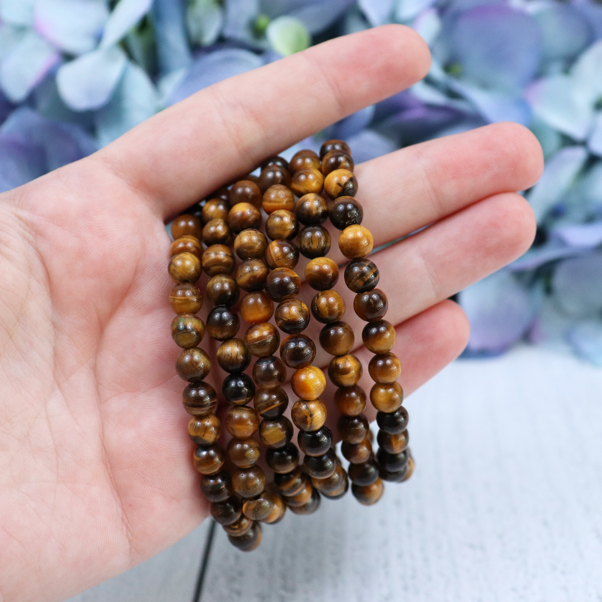 Tiger's Eye Beaded Bracelet – natural Tiger's Eye crystal bracelet by Crystalvana